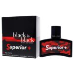 BLACK IS BLACK SUPERIOR BY UNKNOWN 3.3 FL.OZ. EDT SPRAY FOR MEN