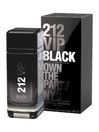 212 VIP BLACK BY CAROLINA HERRERA 3.4 FL.OZ. EDT SPRAY FOR MEN