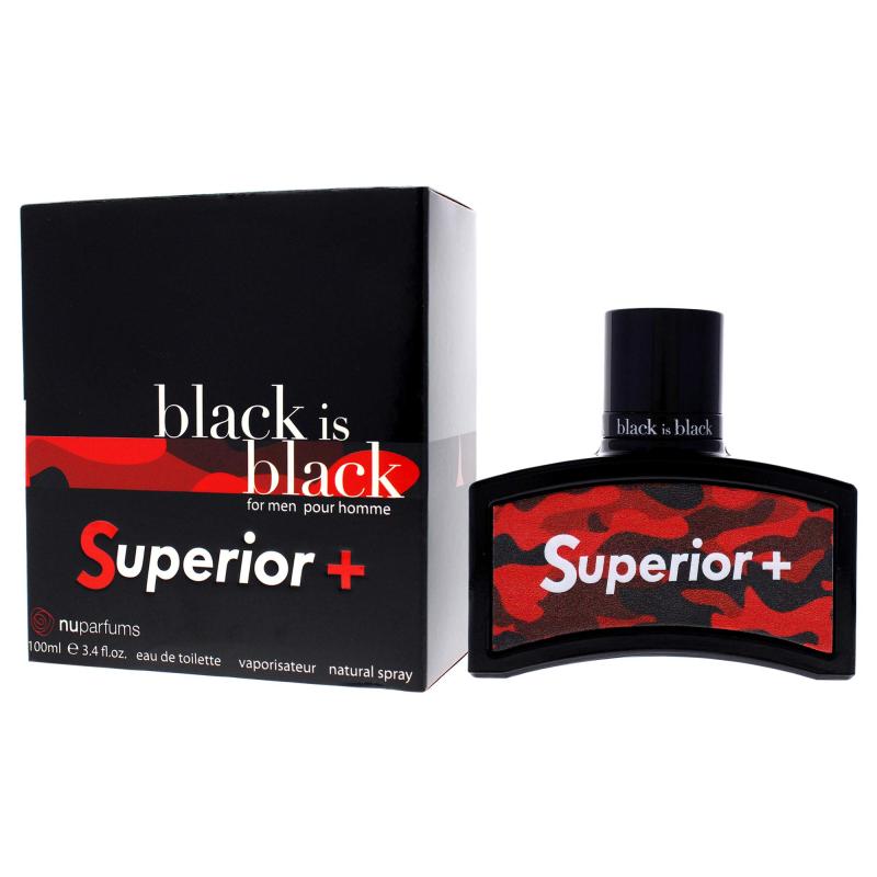 BIBLAS1M.jpg BLACK IS BLACK SUPERIOR BY UNKNOWN 3.3 FL.OZ. EDT SPRAY FOR MEN - Image 1