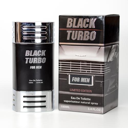 BTUR100TSM.jpg BLACK TURBO BY CRYSTAL DISTRIBUTORS 3.4 FL.OZ. EDT SPRAY FOR MEN - Image 1