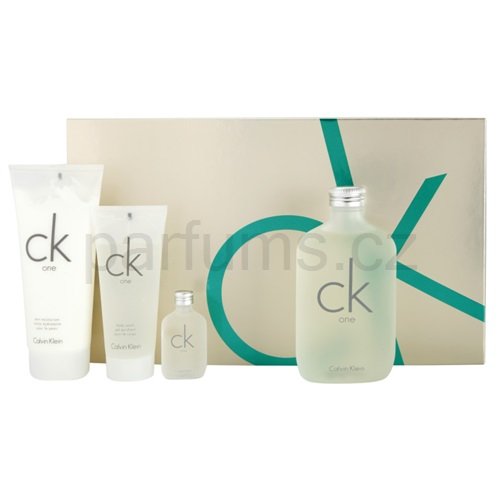 SETCKO4P.jpg Ck One 4pcs. Gift Set: 6.7 Oz Eau De Toilette Spray 6.7 body Lotion 0.5oz edt and 3.4 Oz. Body Wash M - Image 1