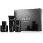 BLACK 3 PCS. GIFT SET: 3.4 FL.OZ. EDT SPRAY 3.4 FL.OZ. AFTERSHAVE BALM AND 2.6 FL.OZ. DEODORANT STICK FOR MEN