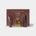 AFNAN SUPREMACY IN OUD LUXURY COLLECTION 3 PCS. SET: 3.4 OZ. EXTRAIT DE PARFUM 2.5OZ. DEO 5OZ. GEL FOR MEN