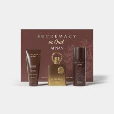 SETSIOLC3U.jpeg AFNAN SUPREMACY IN OUD LUXURY COLLECTION 3 PCS. SET: 3.4 OZ. EXTRAIT DE PARFUM 2.5OZ. DEO 5OZ. GEL FOR MEN - Image 1