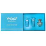 VERSACE DYLAN TURQUOISE 3 PCS. GIFT SET: 1.7oz edt sp1.7oz perfumed body gel1.7oz bath&shower gel FOR WOMEN