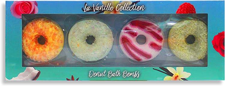 SETBBDVA4PW.jpg NB BATH BOMB DONUT VINILLA AQUA BY NEW BRAND4 PCS. GIFT SET FOR WOMEN - Image 1