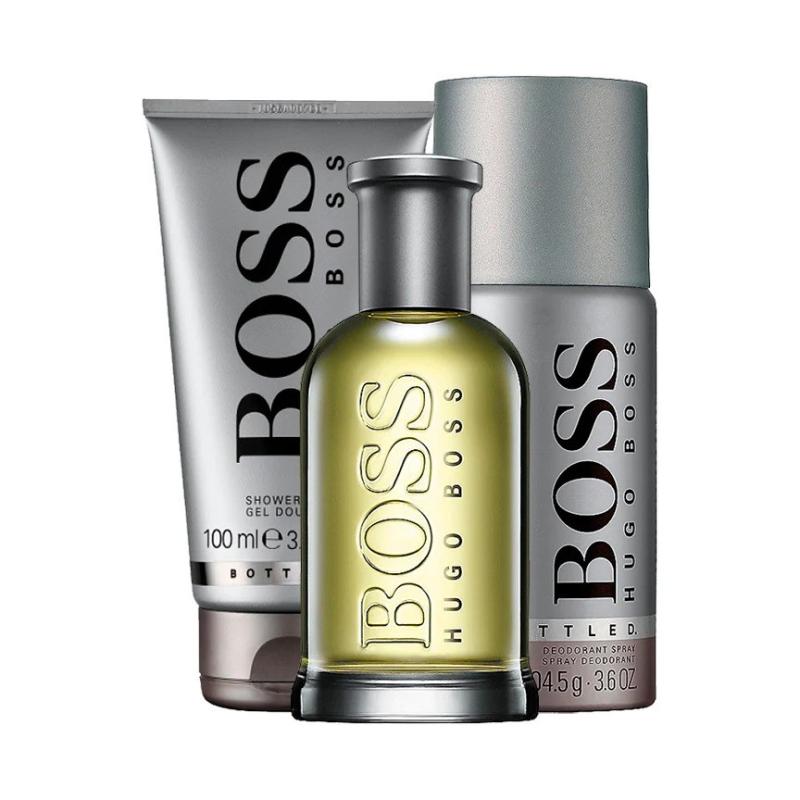 SETBHB33PM.com-webp-to-jpg-converter.jpg Boss Hugo Boss Gift Set 3 Pcs.: 3.4 Fl. Oz. Eau De Toilette Spray + 2.4OZ. DEODORANT + 100ML GEL Men - Image 1