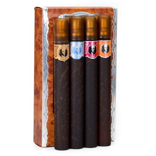 SETCUB4GPM.jpg CUBA 4 PCS. GIFT SET: 1.1 FL.OZ. BLUE GOLD ORANGE RED EDT SPRAY FOR MEN - Image 1