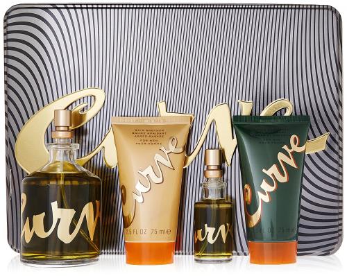 SETCUR444PM.jpg CURVE 4 PCS. GIFT SET: 4.2oz EDC SP 3.4oz Shower Gel 3.4oz After Shave Balm7.5ml edc mini FOR MEN - Image 1