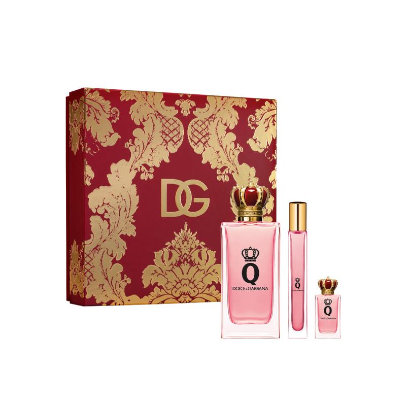 SETDGQ1W.jpg Q by Dolce & Gabbana 3 PCS. GIFT SET: 3.3oz edp sp1.69oz Shower Gel1.69oz Body Lotion FOR WOMEN - Image 1