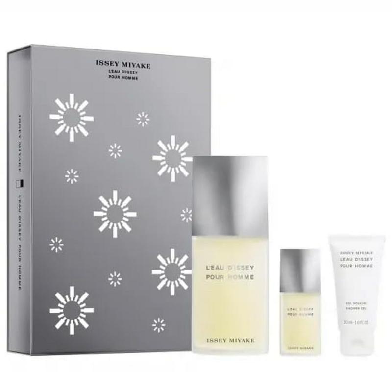 SETIMIY2PM.jpg ISSEY MIYAKE 3 PCS. GIFT SET: 4.2 FL.OZ. EDT SPRAY 2.5 FL.OZ. SHOWER GEL AND 1.7 FL.OZ. AFTERSHAVE BALM FOR MEN - Image 1