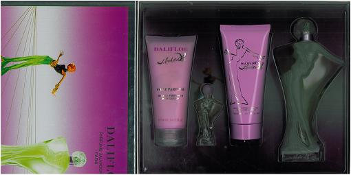 KMBT_C203 Q76 DALIFOR 3 PCS. GIFT SET: 3.4 FL.OZ. EDT SPRAY 3.4 FL.OZ. BODY LOTION AND 3.4 FL.OZ. SHOWER GEL FOR WOMEN - Image 1