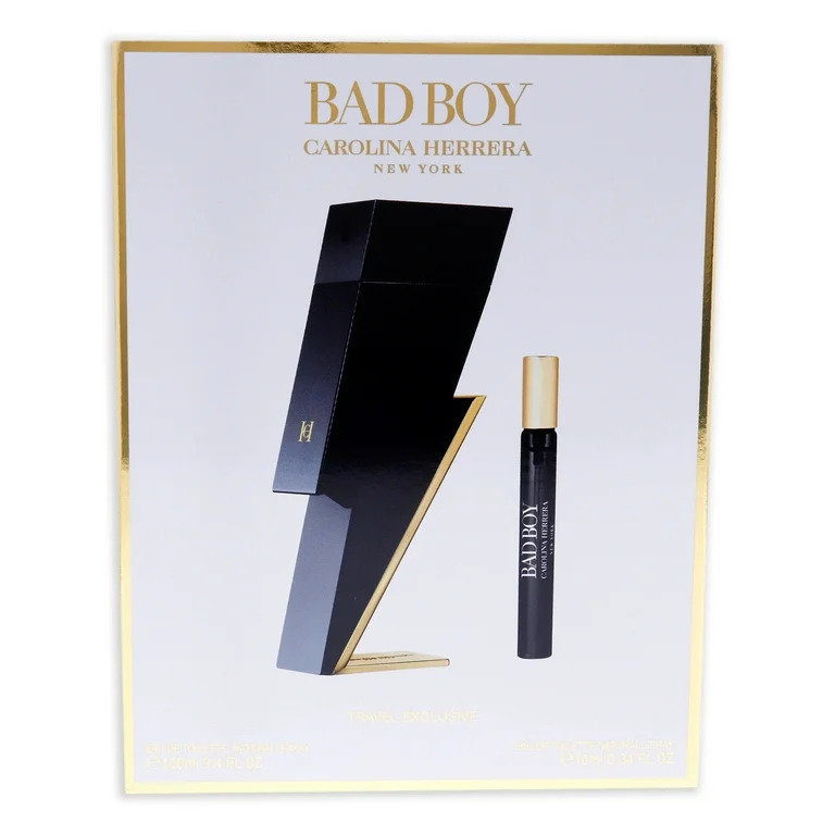 SETbboy2m.f198197c6d1e99dba9e7ec1f7ee0a32e.jpeg-ezgif.com-webp-to-jpg-converter.jpg CAROLINA HERRERA BAD BOY 2 PCS. GIFT SET: 3.4 EDT SPRAY / 10ML EDT SPRAY M - Image 1