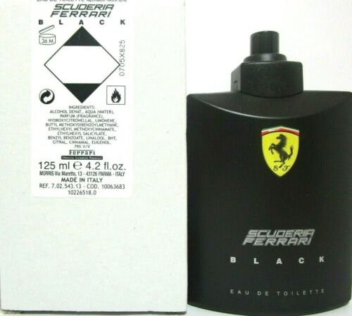TESFBLA125TSM.jpg FERRARI SCUDERIA BLACK TESTER BY FERRARI 4.2 FL.OZ. EDT SPRAY FOR MEN - Image 1