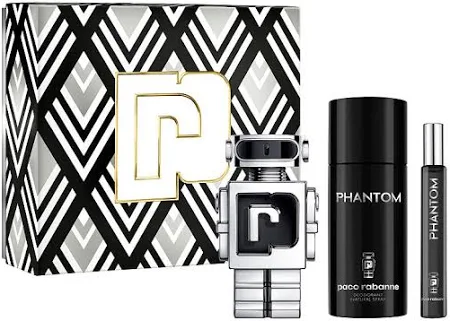setPRABP3pM.webp PACO RABANNE PHANTOM 3 PCS GIFT SET: 3.4 FL.OZ. EDT SPRAY 10ML EDT 5OZ. DEO. FOR MEN - Image 1