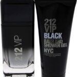 212 VIP BLACK 2 PCS. GIFT SET:BY CAROLINA HERRERA 3.4oz EDP 3.4oz Bath & Shower Gel: HARD BOX M