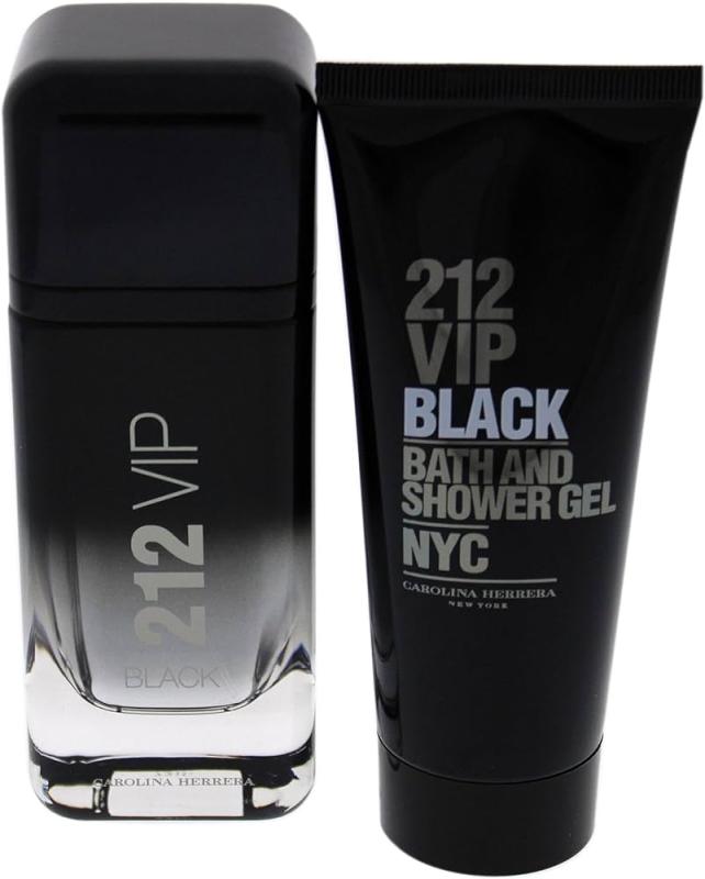 SSET212VIPBMP 212 VIP BLACK 2 PCS. GIFT SET:BY CAROLINA HERRERA 3.4oz EDP 3.4oz Bath & Shower Gel: HARD BOX M - Image 1