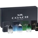 COACH NEW 4 PCS GIFT SET For Men BY COACH :COACH 4PCS X 4.5ML MINI SET: (MAN + BLUE + GREEN + BLACK FOR MEN